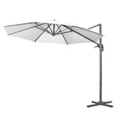 Patio Umbrellas, 9.6ft Cantilever Patio Umbrella Hanging Offset Aluminum Pole with 360° Rotation and Crank Open - White - Seasonal Overstock