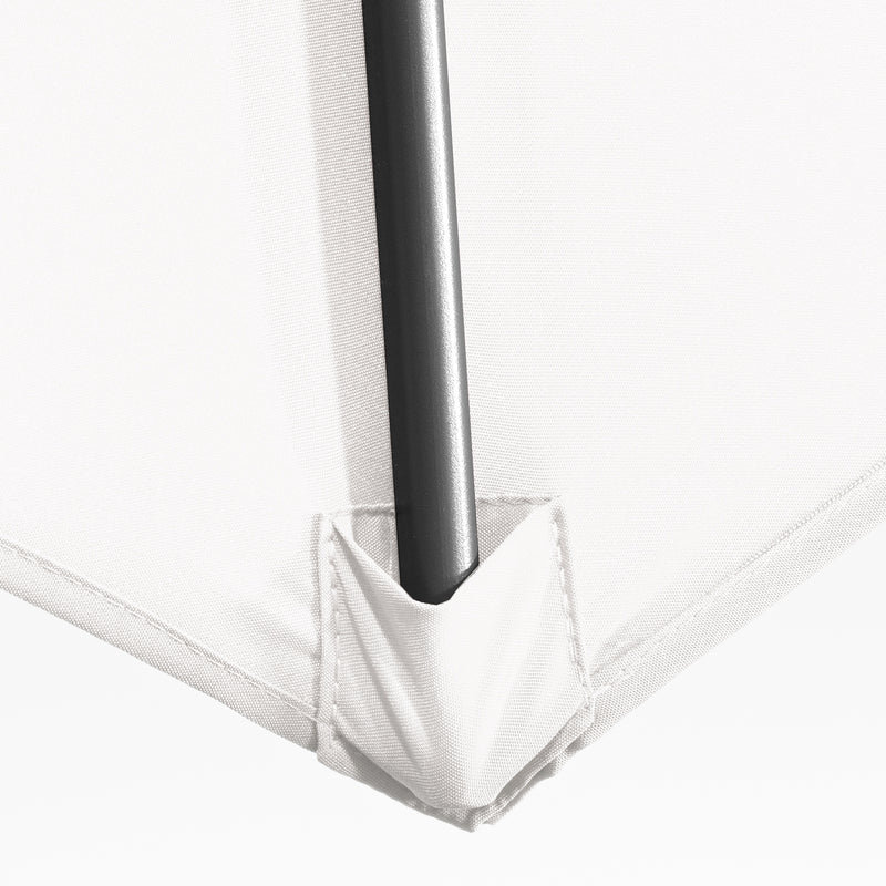 Patio Umbrellas, 9.6ft Cantilever Patio Umbrella Hanging Offset Aluminum Pole with 360° Rotation and Crank Open - White - Seasonal Overstock