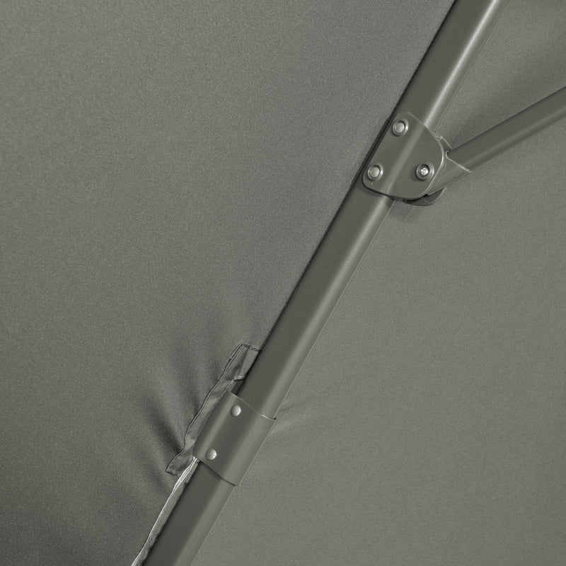 Patio Umbrellas, 9.6ft Cantilever Patio Umbrella Hanging Offset Aluminum Pole with 360° Rotation and Crank Open - Grey - Seasonal Overstock