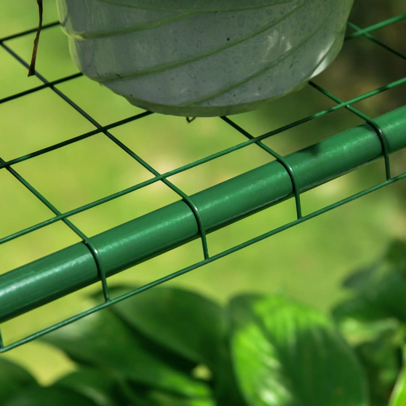 4.7' x 4.7' Portable Walk-In Greenhouse with 8 Shelves and Zipper Doors