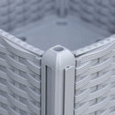 Planters, 31.5" x 15.75" Raised 2-Box Planter Flower Bed - Grey - Seasonal Overstock