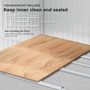 9' x 6.4' Garden Storage Shed with Skylight and Foundation Kit - Light Grey