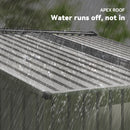 9' x 6.4' Garden Storage Shed with Skylight and Foundation Kit - Light Grey