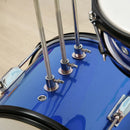 Musical Instruments, 7pc Beginner Blue Drum Set for Kids with Thrown, Cymbal, Pedal and Drumsticks - Seasonal Overstock