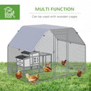 9' x 6' x 6.5' Walk-In Chicken Coop Pen with Flat Top and Canopy Cover