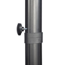 Patio Umbrellas, 9ft Square Offset Cantilever Umbrella with Aluminum Frame, 360° Rotation, Crank Handle and Tilt - Dark Grey - Seasonal Overstock