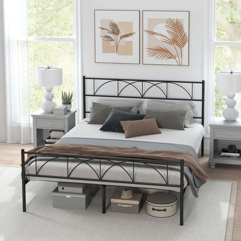 Addison Valley Queen Size Metal Platform Bed - Black