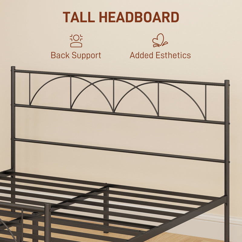 Addison Valley Queen Size Metal Platform Bed - Black