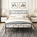 Addison Valley Queen Size Metal Platform Bed - Black