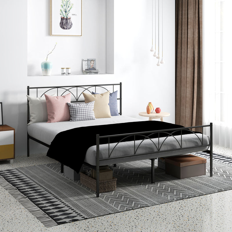 Addison Valley Queen Size Metal Platform Bed - Black