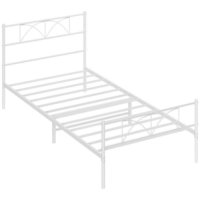Addison Valley Twin Size Metal Platform Bed - White