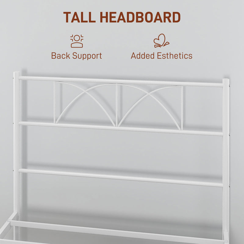 Addison Valley Twin Size Metal Platform Bed - White