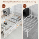 Addison Valley Twin Size Metal Platform Bed - White