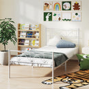 Addison Valley Twin Size Metal Platform Bed - White