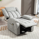 Lift Chairs, Anatole Electric Lift Assist Recliner Chair with Remote in Light Grey Microfibre - Seasonal Overstock