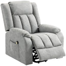 Lift Chairs, Anatole Electric Lift Assist Recliner Chair with Remote in Light Grey Microfibre - Seasonal Overstock