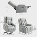 Lift Chairs, Anatole Electric Lift Assist Recliner Chair with Remote in Light Grey Microfibre - Seasonal Overstock