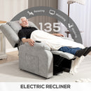 Lift Chairs, Anatole Electric Lift Assist Recliner Chair with Remote in Light Grey Microfibre - Seasonal Overstock