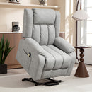 Lift Chairs, Anatole Electric Lift Assist Recliner Chair with Remote in Light Grey Microfibre - Seasonal Overstock