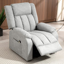 Lift Chairs, Anatole Electric Lift Assist Recliner Chair with Remote in Light Grey Microfibre - Seasonal Overstock