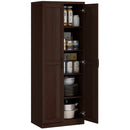 Archer Lane 5-Tier Kitchen Pantry Cabinet with Doors and Adjustable Shelves 63" Tall - Dark Brown