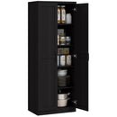 Archer Lane 5-Tier Kitchen Pantry Cabinet with Doors and Adjustable Shelves 63" Tall - Black
