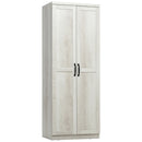 Archer Lane 5-Tier Kitchen Pantry Cabinet with Doors and Adjustable Shelves 63" Tall - Distressed White