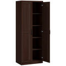 Archer Lane 5-Tier Kitchen Pantry Cabinet with Doors and Adjustable Shelves 63" Tall - Dark Brown