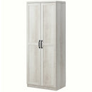 Archer Lane 5-Tier Kitchen Pantry Cabinet with Doors and Adjustable Shelves 63" Tall - Distressed White