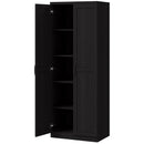 Archer Lane 5-Tier Kitchen Pantry Cabinet with Doors and Adjustable Shelves 63" Tall - Black