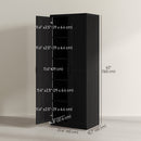 Archer Lane 5-Tier Kitchen Pantry Cabinet with Doors and Adjustable Shelves 63" Tall - Black