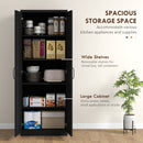 Archer Lane 5-Tier Kitchen Pantry Cabinet with Doors and Adjustable Shelves 63" Tall - Black