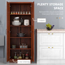 Archer Lane 5-Tier Kitchen Pantry Cabinet with Doors and Adjustable Shelves 63" Tall - Tan Brown