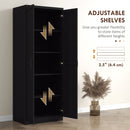 Archer Lane 5-Tier Kitchen Pantry Cabinet with Doors and Adjustable Shelves 63" Tall - Black