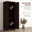 Archer Lane 5-Tier Kitchen Pantry Cabinet with Doors and Adjustable Shelves 63" Tall - Dark Brown