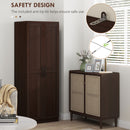 Archer Lane 5-Tier Kitchen Pantry Cabinet with Doors and Adjustable Shelves 63" Tall - Dark Brown