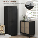 Archer Lane 5-Tier Kitchen Pantry Cabinet with Doors and Adjustable Shelves 63" Tall - Black