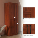 Archer Lane 5-Tier Kitchen Pantry Cabinet with Doors and Adjustable Shelves 63" Tall - Tan Brown