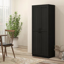 Archer Lane 5-Tier Kitchen Pantry Cabinet with Doors and Adjustable Shelves 63" Tall - Black