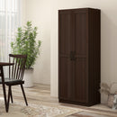 Archer Lane 5-Tier Kitchen Pantry Cabinet with Doors and Adjustable Shelves 63" Tall - Dark Brown