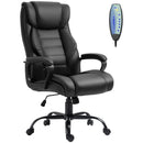 Ashborough Glen High Back Executive Massage Office Chair with 6-Point Vibration and Rocking Function - Black