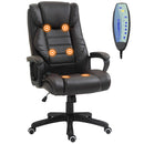 Ashborough Glen High Back Executive Massage Office Chair with 6-Point Vibration and Rocking Function - Brown