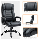 Ashborough Glen High Back Executive Massage Office Chair with 6-Point Vibration and Rocking Function - Black