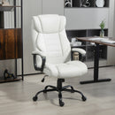 Ashborough Glen High Back Executive Massage Office Chair with 6-Point Vibration and Rocking Function - White