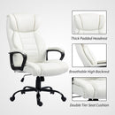Ashborough Glen High Back Executive Massage Office Chair with 6-Point Vibration and Rocking Function - White