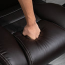 Ashborough Glen High Back Executive Massage Office Chair with 6-Point Vibration and Rocking Function - Brown