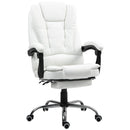 White office chair with black accents on a white background