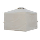 Canopies & Gazebos, Atriana 10' x 10' Outdoor Patio Gazebo with Double Tier Canopy Shade - Cream White - Seasonal Overstock