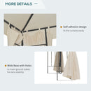 Canopies & Gazebos, Atriana 10' x 10' Outdoor Patio Gazebo with Double Tier Canopy Shade - Cream White - Seasonal Overstock