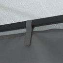 Canopies & Gazebos, Atriana 10' x 10' Outdoor Patio Gazebo with Double Tier Canopy Shade - Dark Grey - Seasonal Overstock